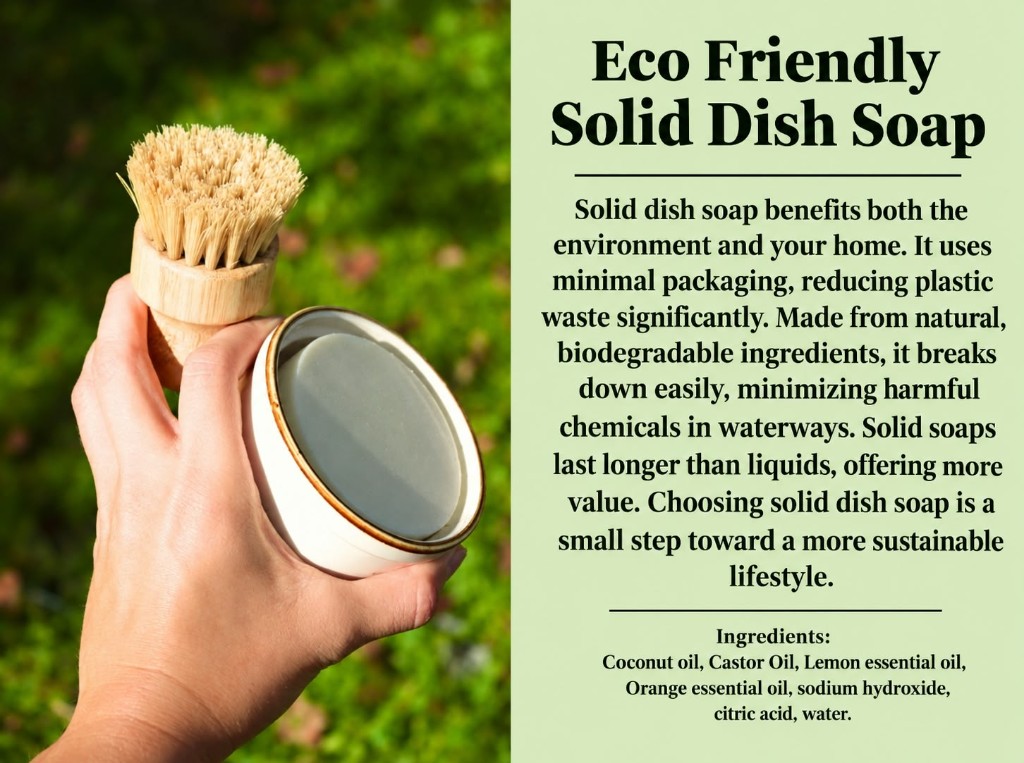 Illustrated natural dish soap set