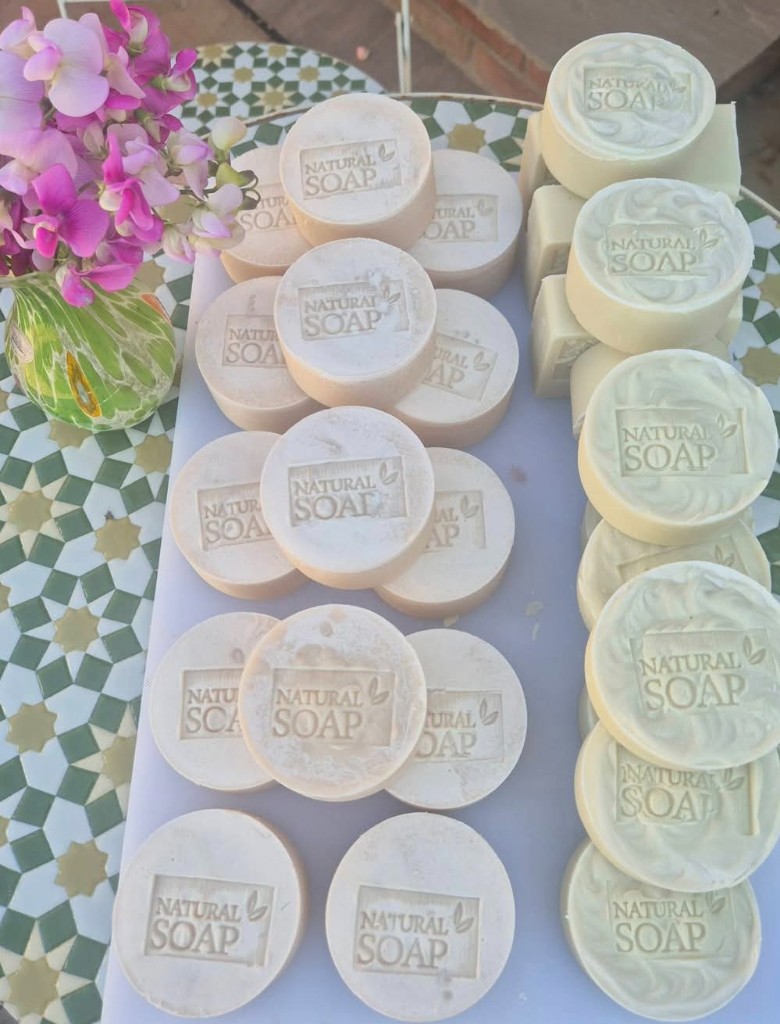 Stamped round soap